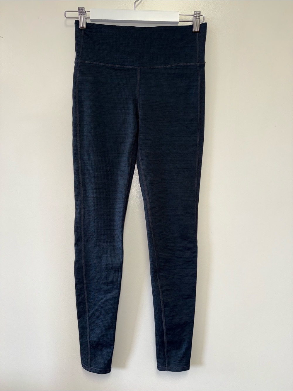 Athleta (Small) Blue/Black Textured Full Length Leggings